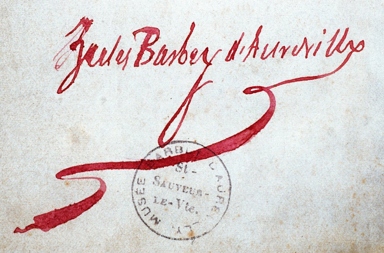 Manche N* 087, Musee de St Sauveur le Viscount, Signatur von Jules Barbey d