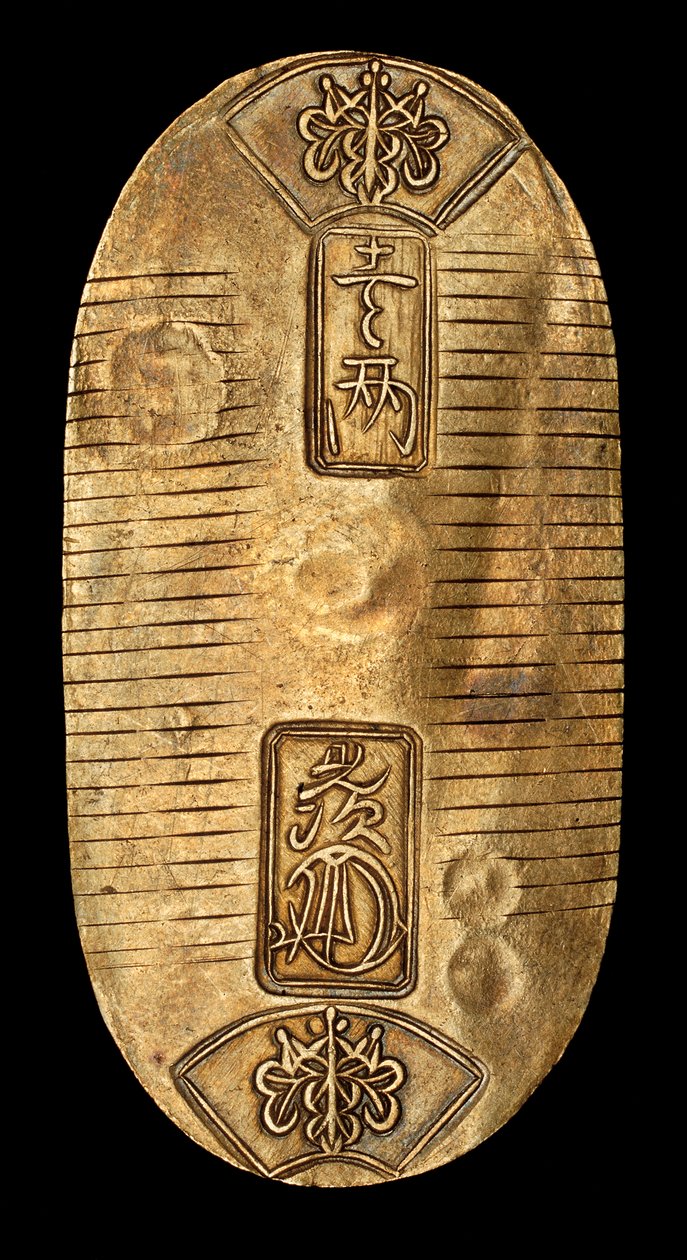 Seltene japanische Gold-Koban, Ein Ryo geprägt in Yedo (Tokio) Tokugawa-Shogunat 1837-1843 von Unknown