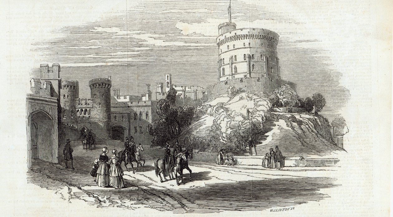 Windsor Castle - der Runde Turm, aus The Illustrated London News, 26. September 1846 (Gravur) von English School