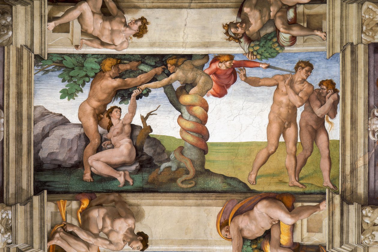 Vertreibung aus dem Paradies von Michelangelo Buonarroti