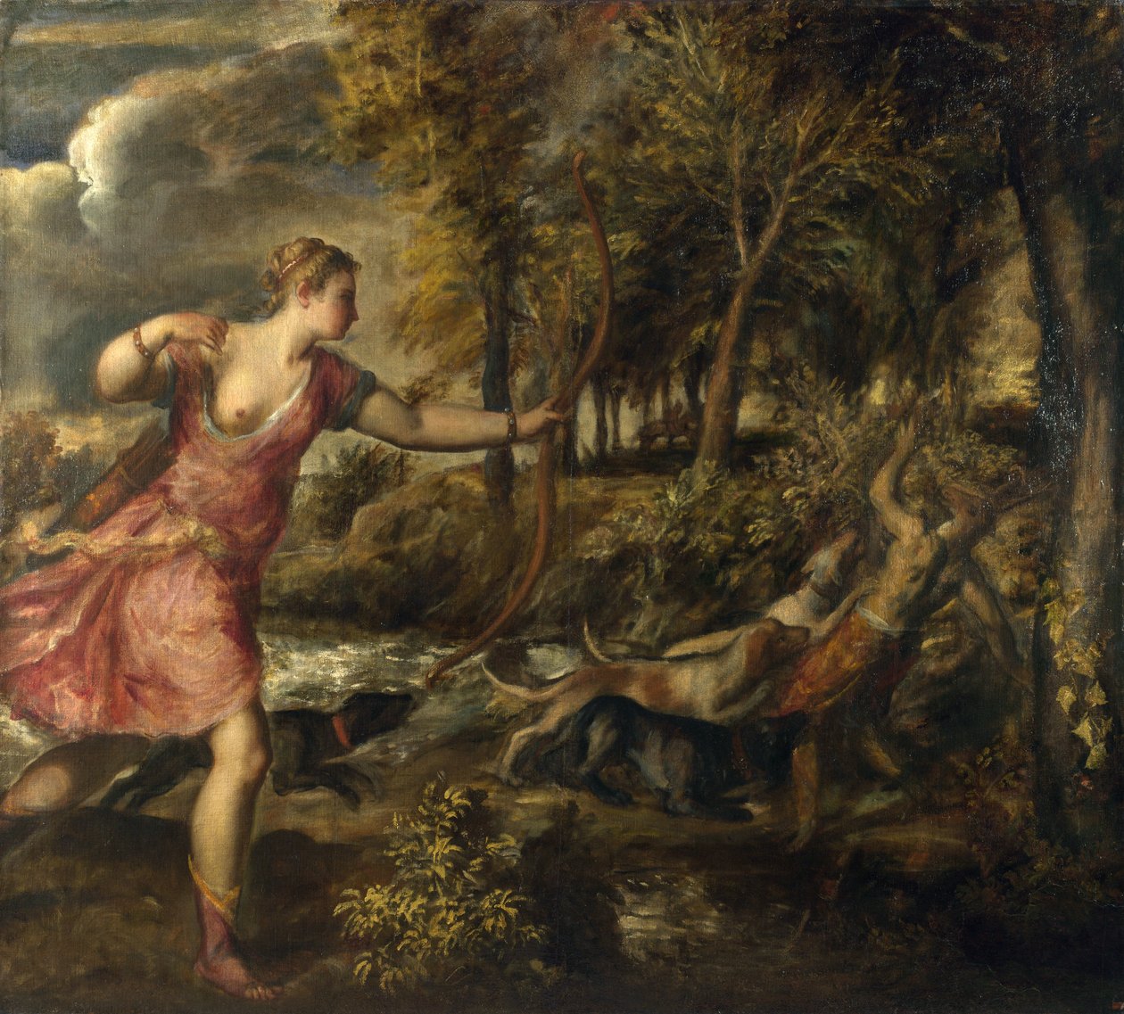Der Tod des Actaeon von Tiziano Vecelli