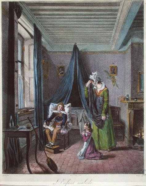 Das kranke Kind, um 1820 von (after) Genot