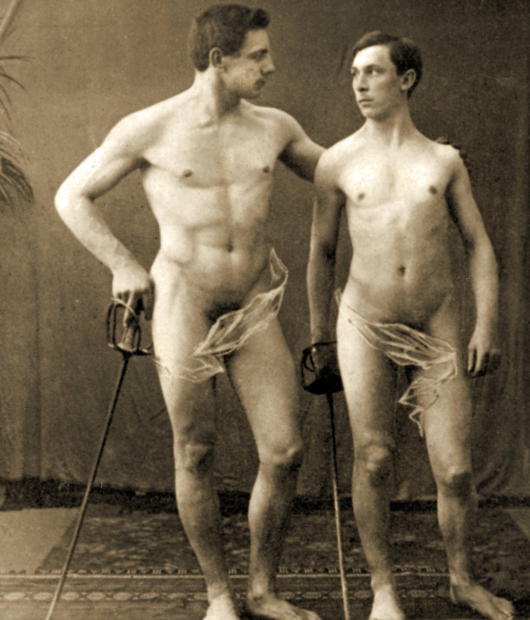 Fechter posieren, ca. 1910 von Unknown