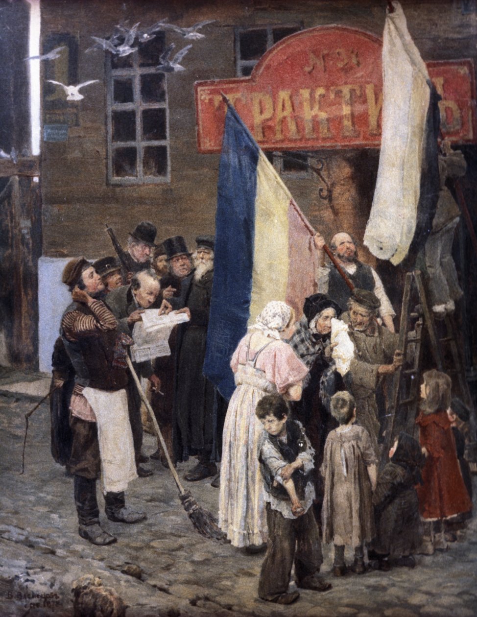 Kars wird eingenommen, 1878, Gemälde von Victor Vasnetsov von Unknown