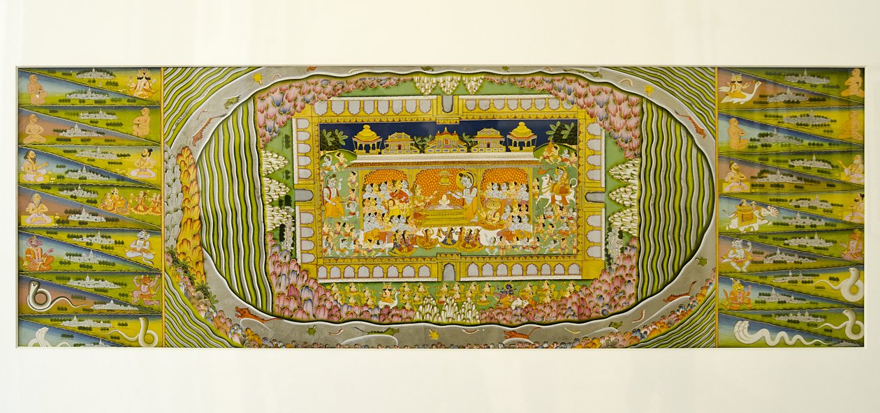 Marwar-Malerei: Mandalas von Shiva, Mehrangarh Fort Palastmuseum, Jodhpur, Rajasthan, Indien von Unknown