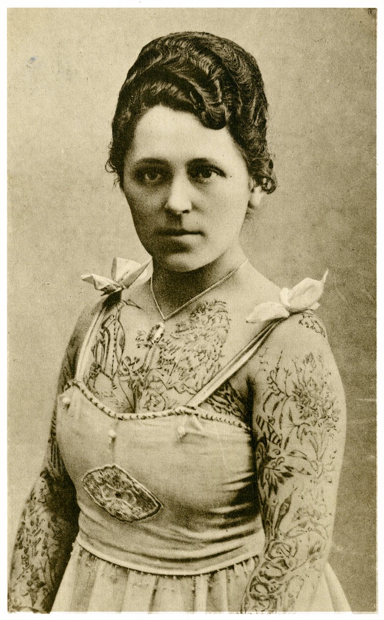 Porträt von Margit, der tätowierten Frau, ca. 1910 von Unknown