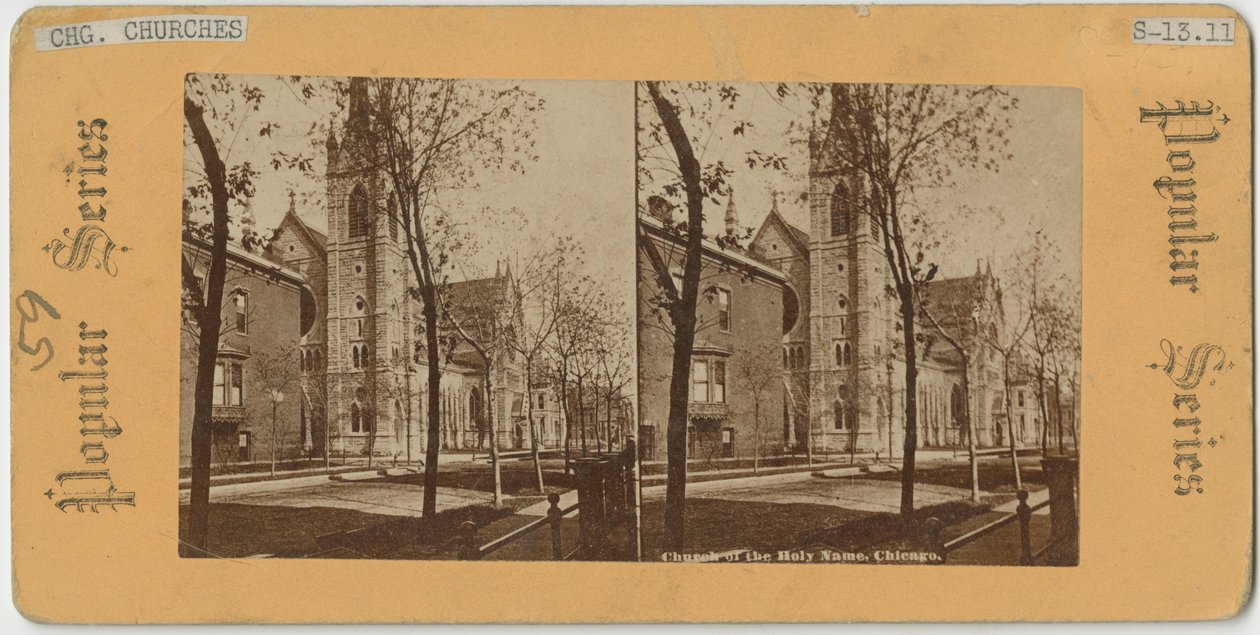 Kirche des Heiligen Namens, Chicago, ca. 1870 von American Photographer