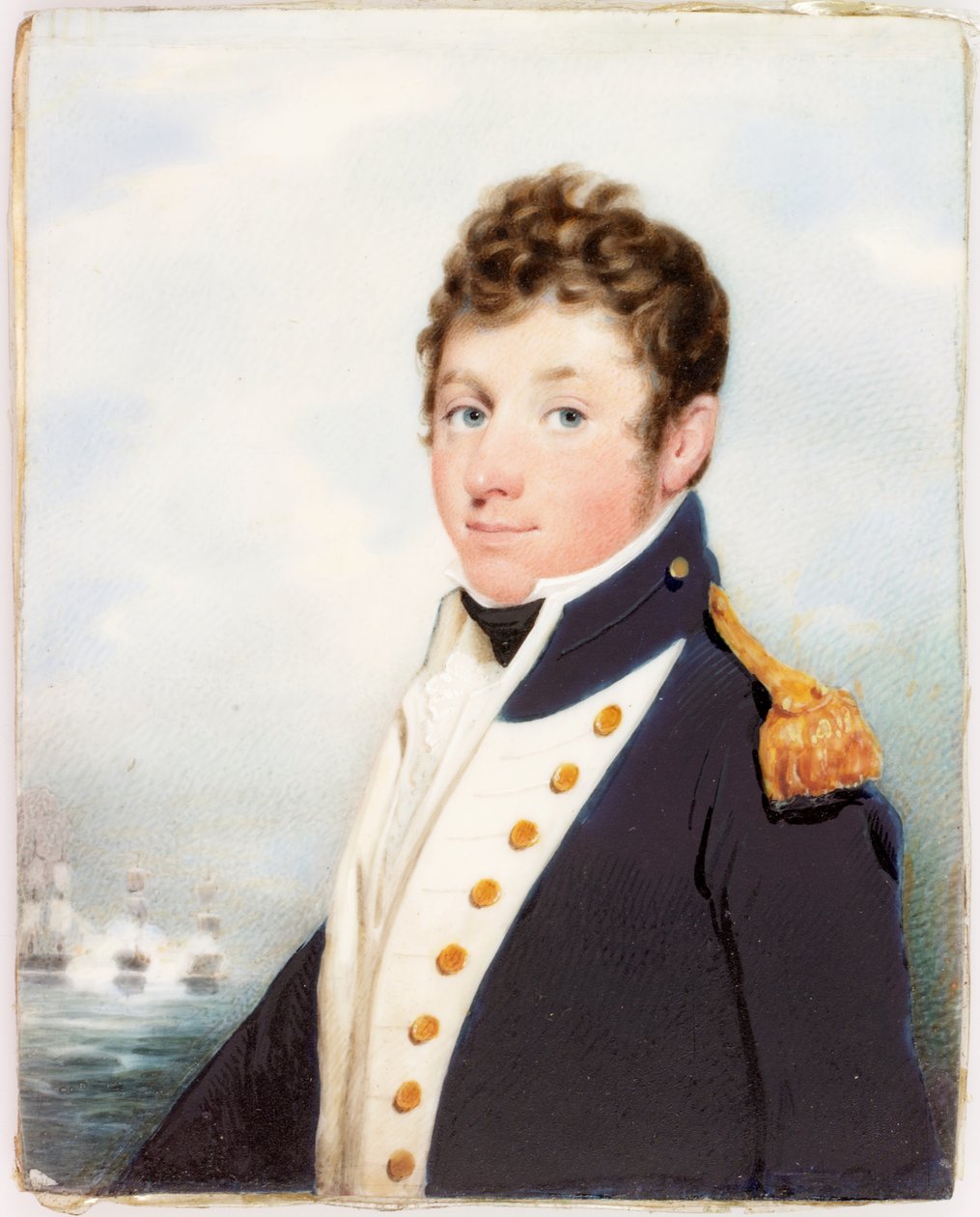 Porträt von Leutnant Granville Thompson R.N. (Körperfarbe auf Papier) von English School