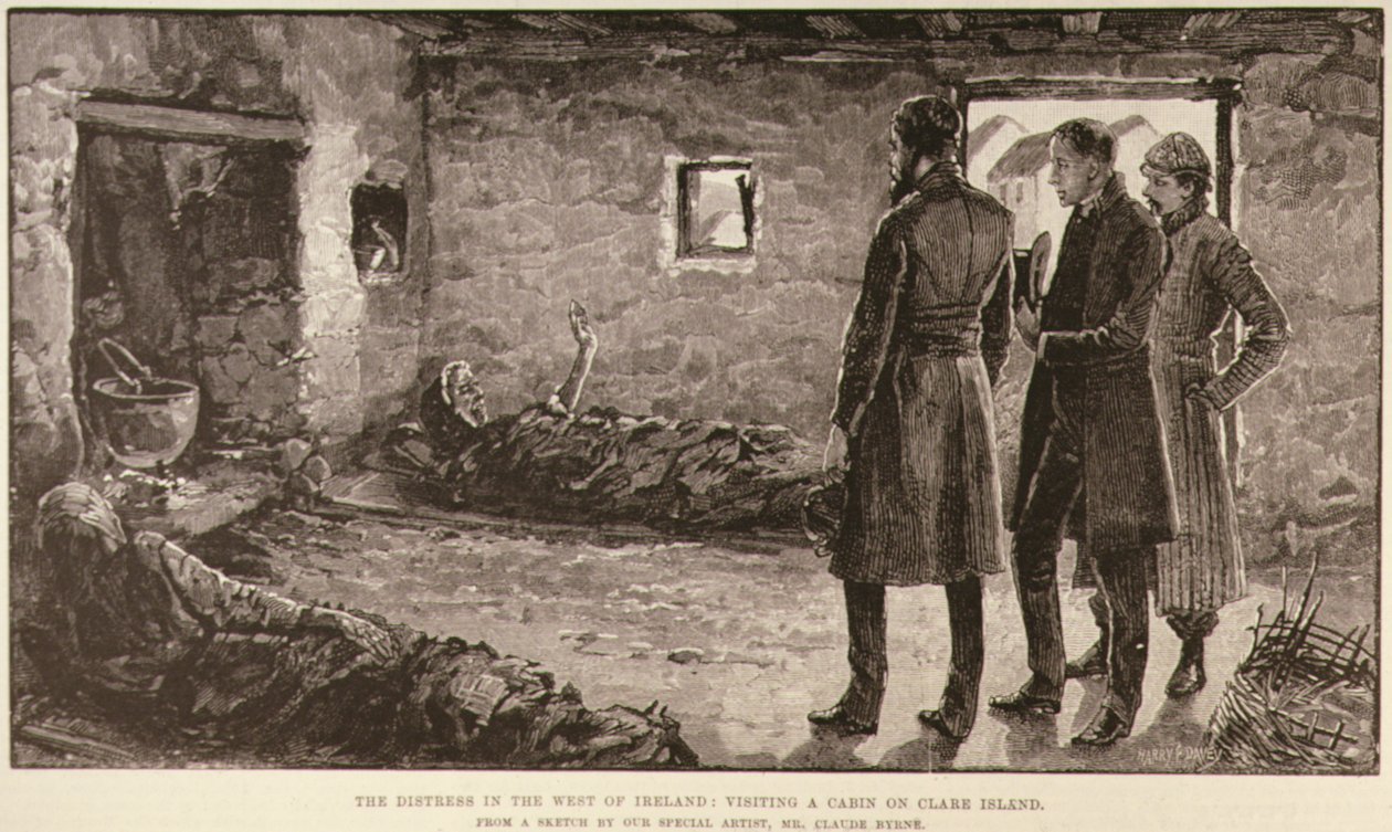 Die Not im Westen Irlands: Besuch einer Hütte auf Clare Island von English School