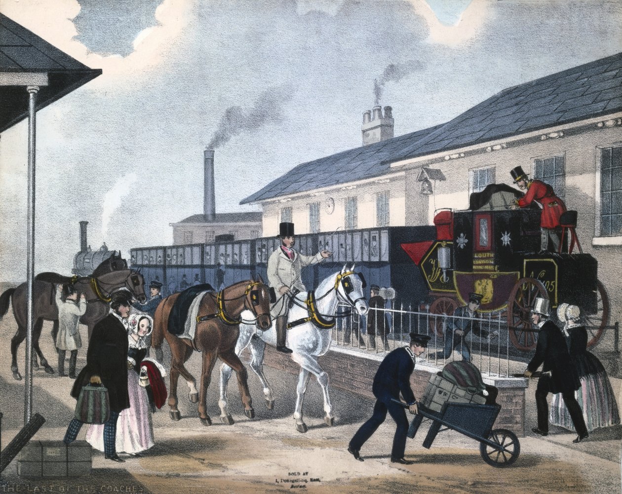 Die letzten Kutschen, ca. 1850 von English School