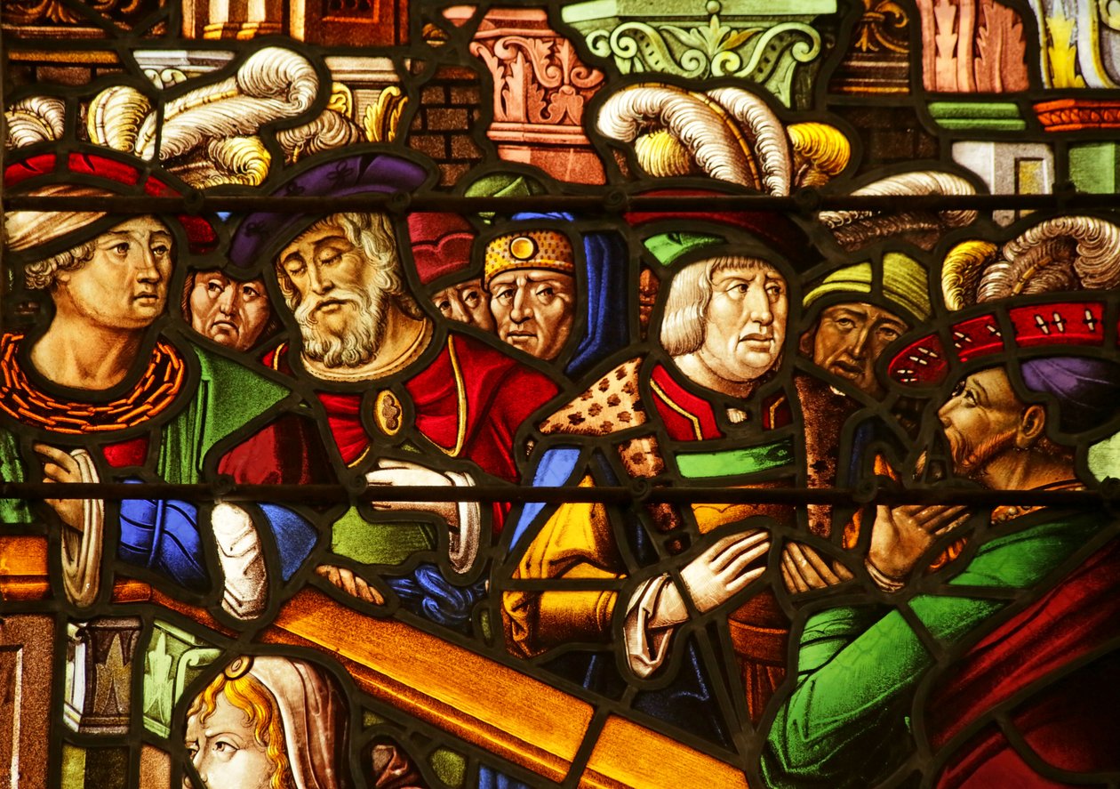 (Detail) aus der Szene des Urteils Salomos von French School