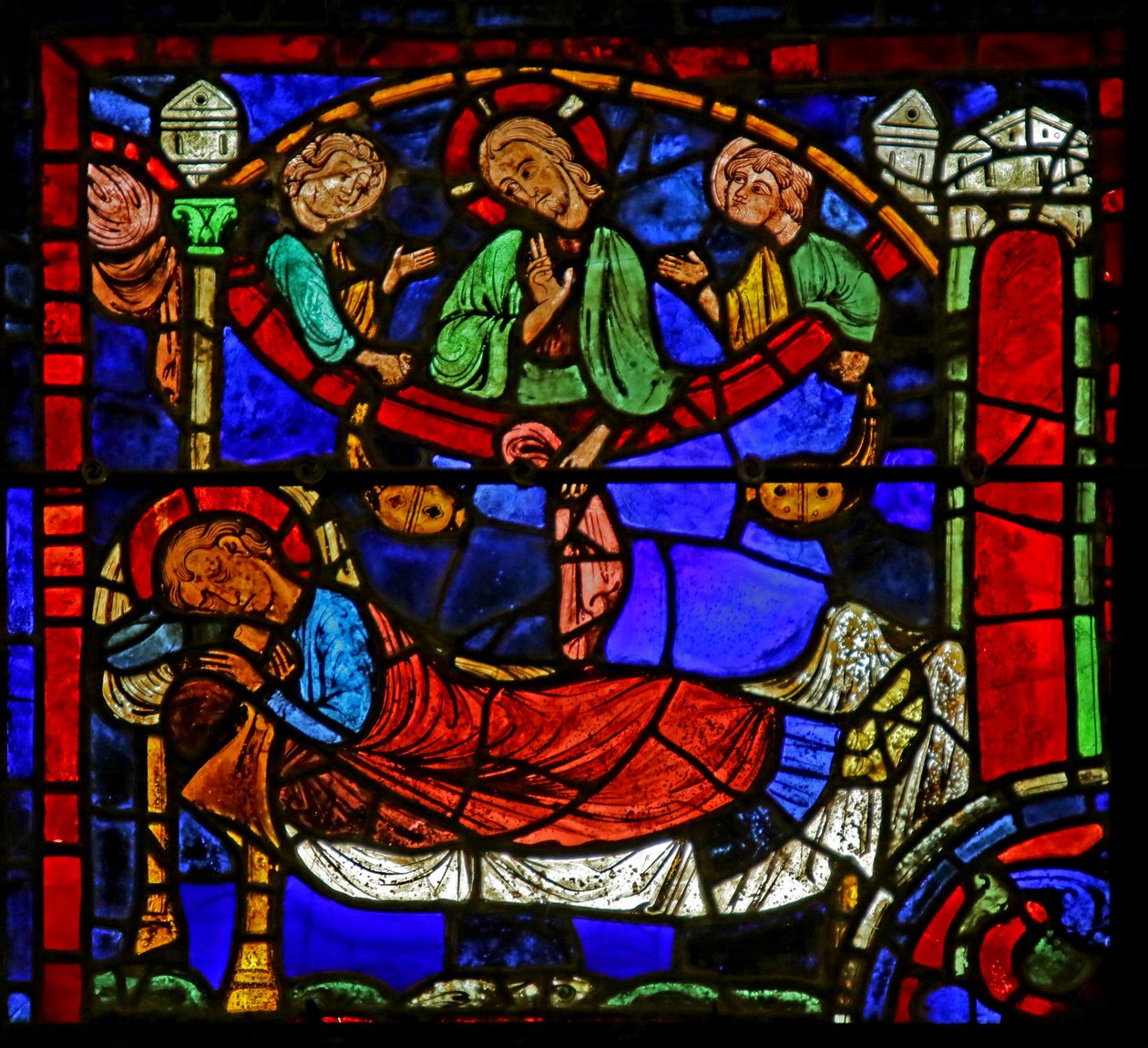 Szene aus dem Leben des heiligen Martin, Kathedrale von Chartres von French School