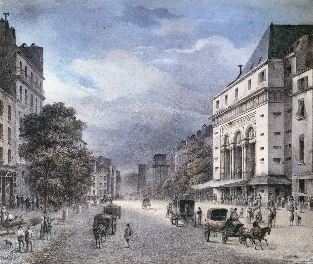 Das Theater von la Porte Saint-Martin, Paris, ca. 1840 von French School
