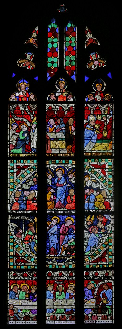 Fenster mit Darstellung des Heiligen Johannes von French School