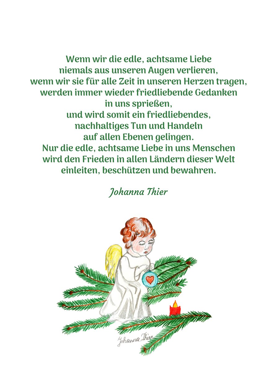 Der Schutzengel für den Weltfrieden von Johanna Thier