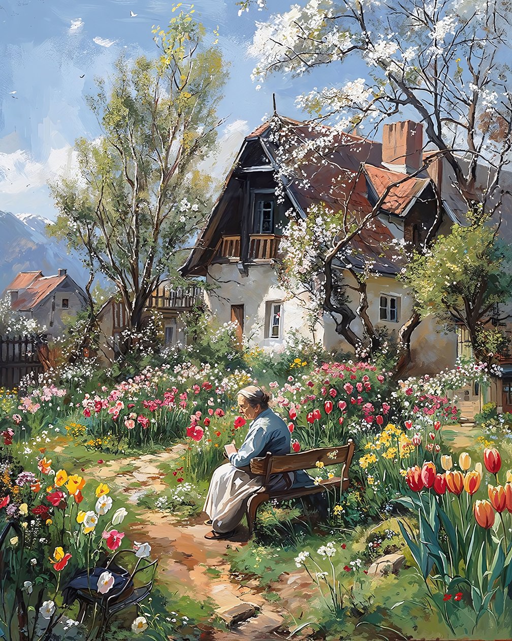 Ein altes italienisches traditionelles Haus inmitten der Natur von F. Abderrahim