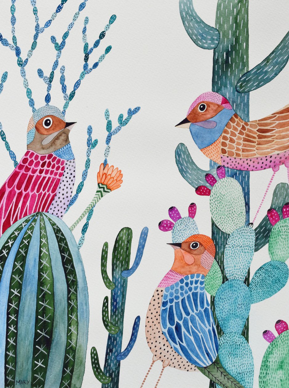 hungrige Vögel von Marys Watercolors