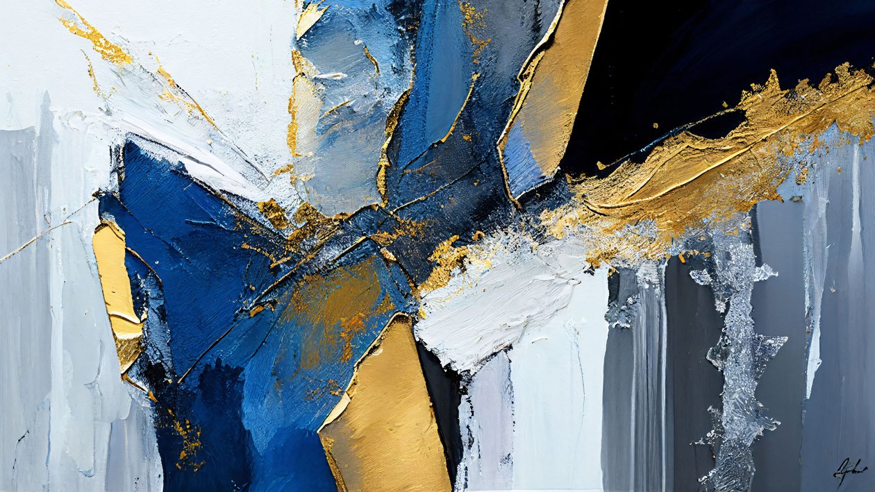 Texturierte Malerei dicke Pinselstriche Schichten, Printable digital Art von F. Abderrahim