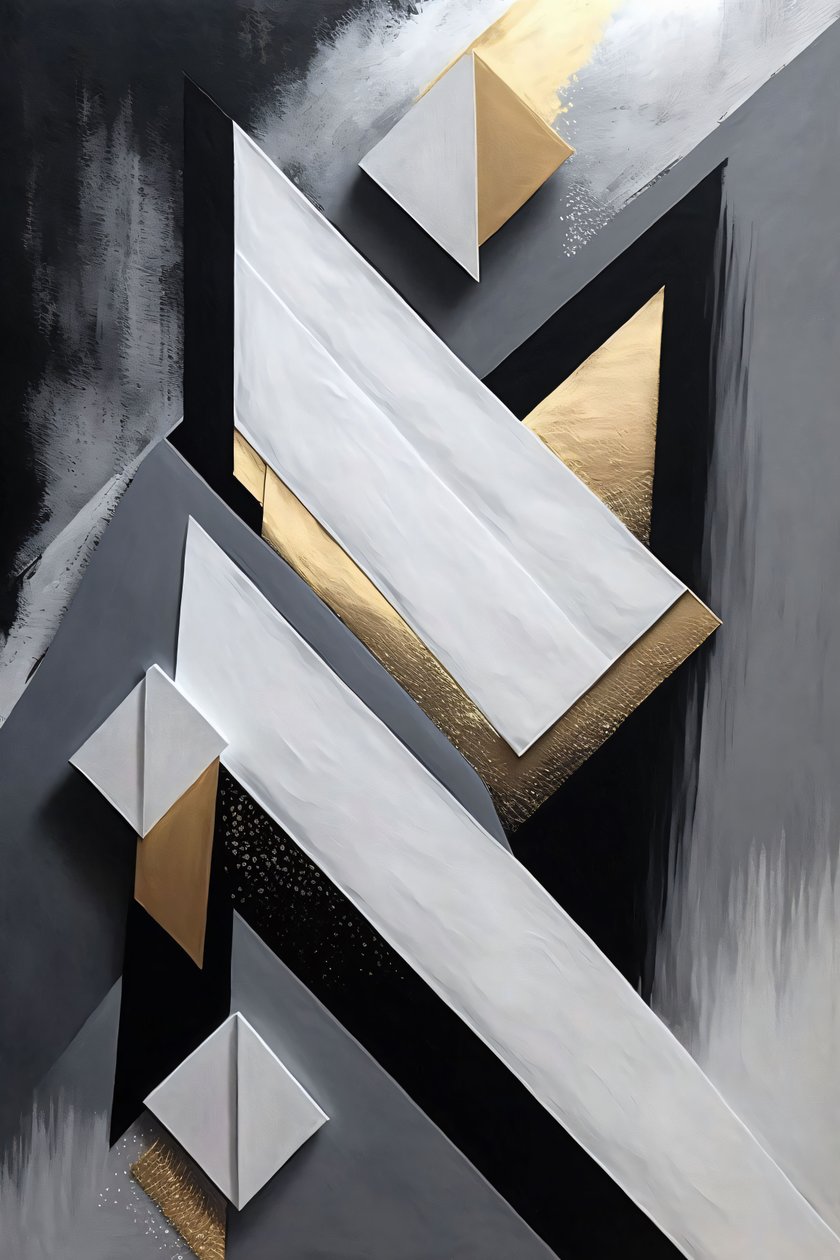Vertikale Leinwand, Öl Abstrakte Malerei Moderne Wand Home Decor Drucke von F. Abderrahim