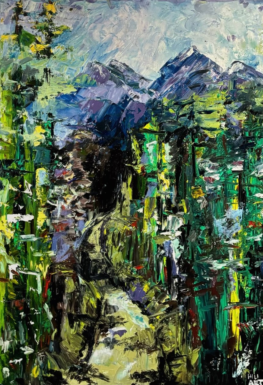 Wanderung in den Alpen von HILI ART Tetiana Brzozowski