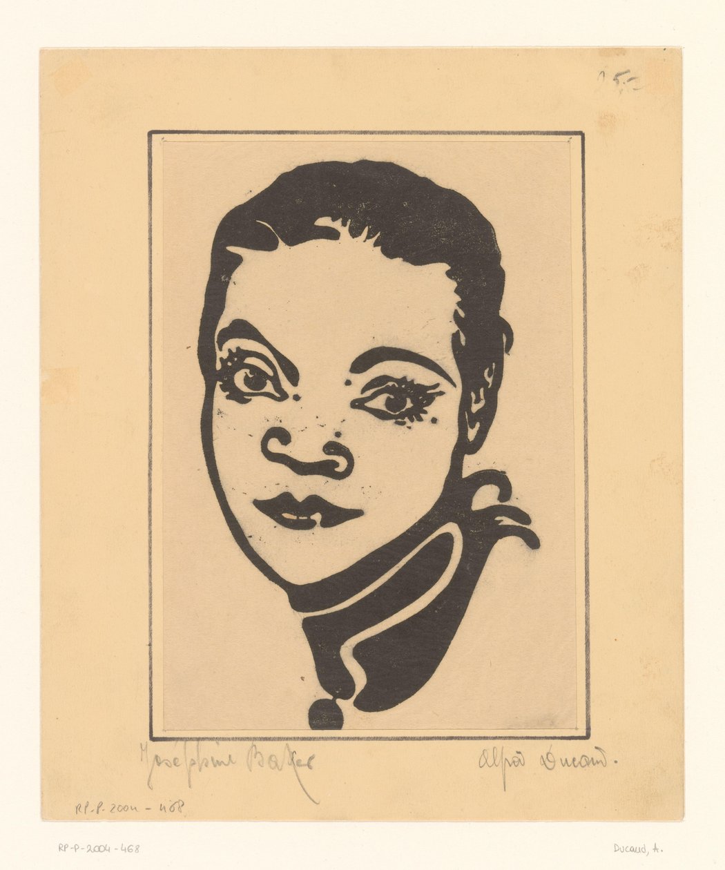 Porträt von Josephine Baker von A. Ducand