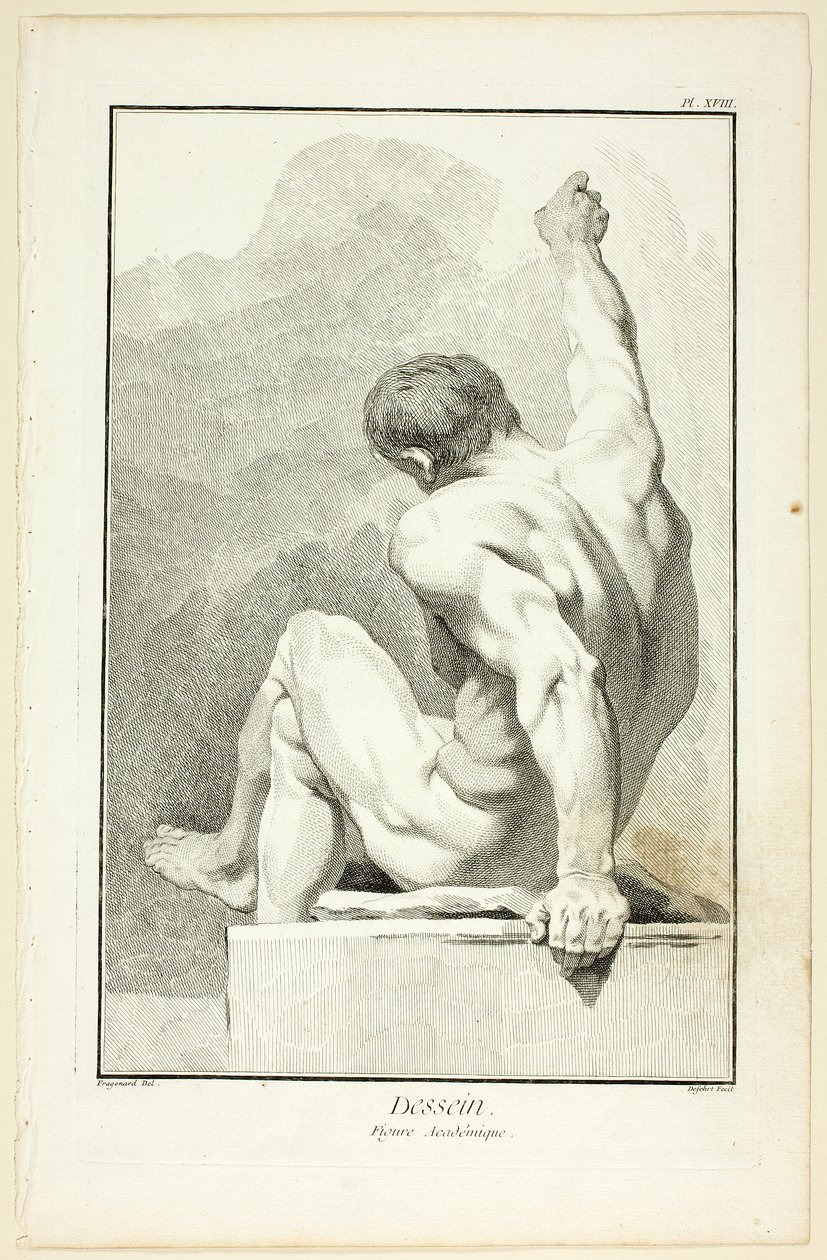 Design: Akademische Figur, aus Encyclopédie von A. J. Defehrt