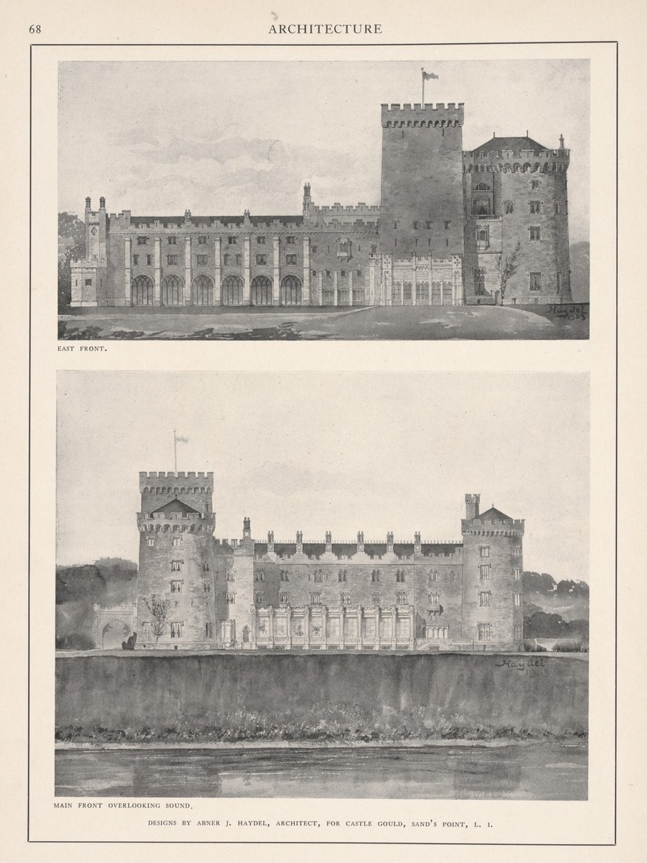 Castle Gould, Hempstead House, 1904 von Abner J. Haydel