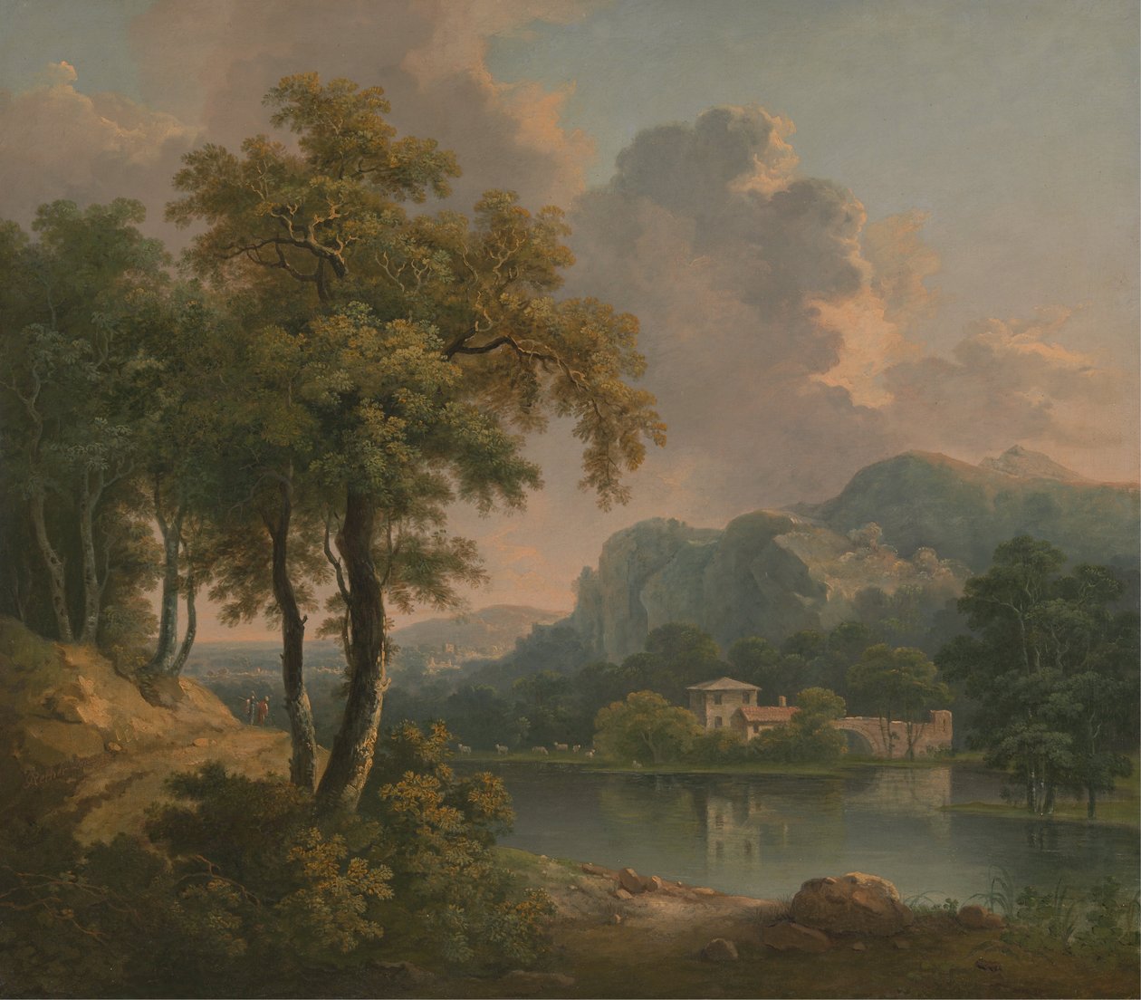 Bewaldete hügelige Landschaft von Abraham Pether