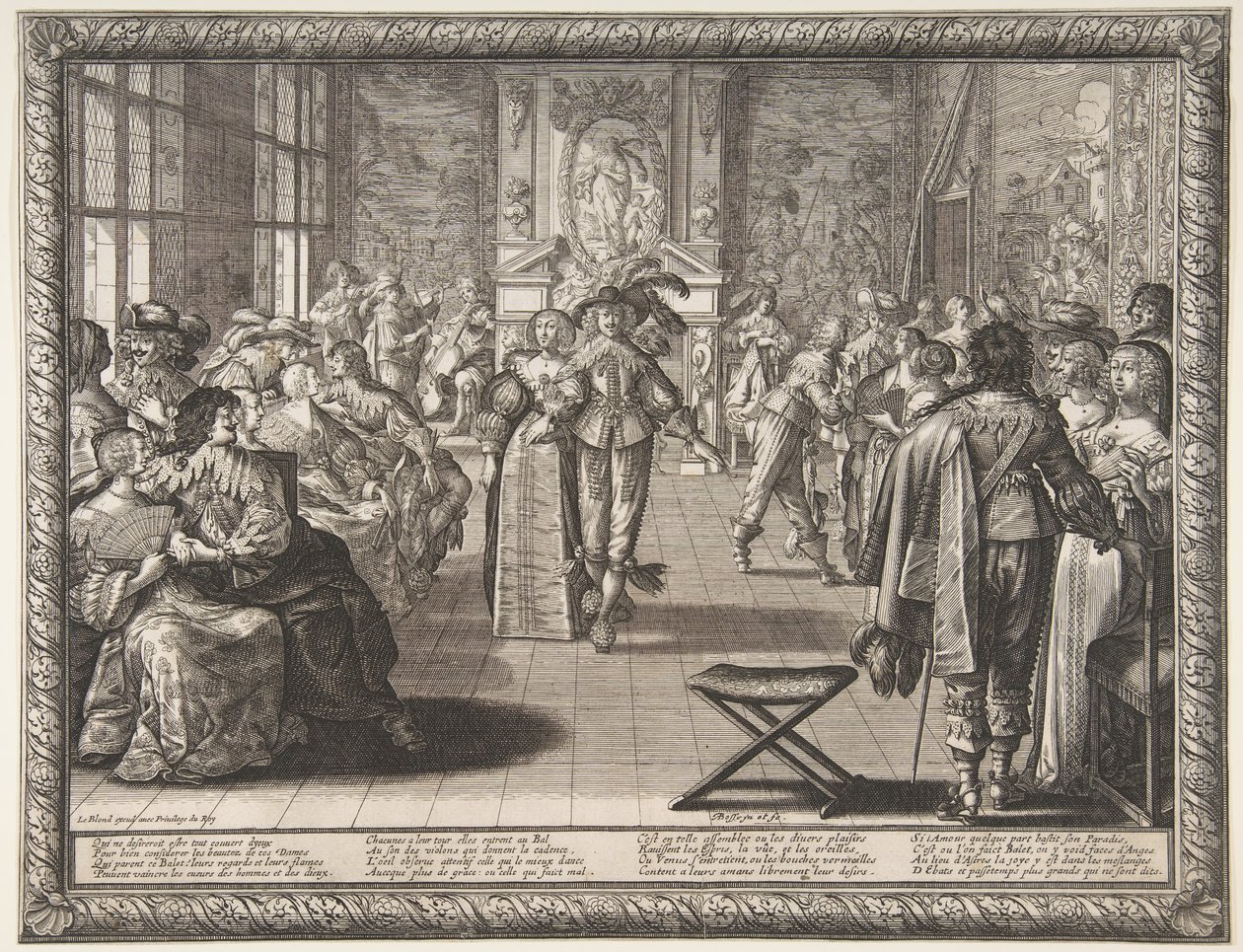 Der Ball, ca. 1634 von Abraham Bosse