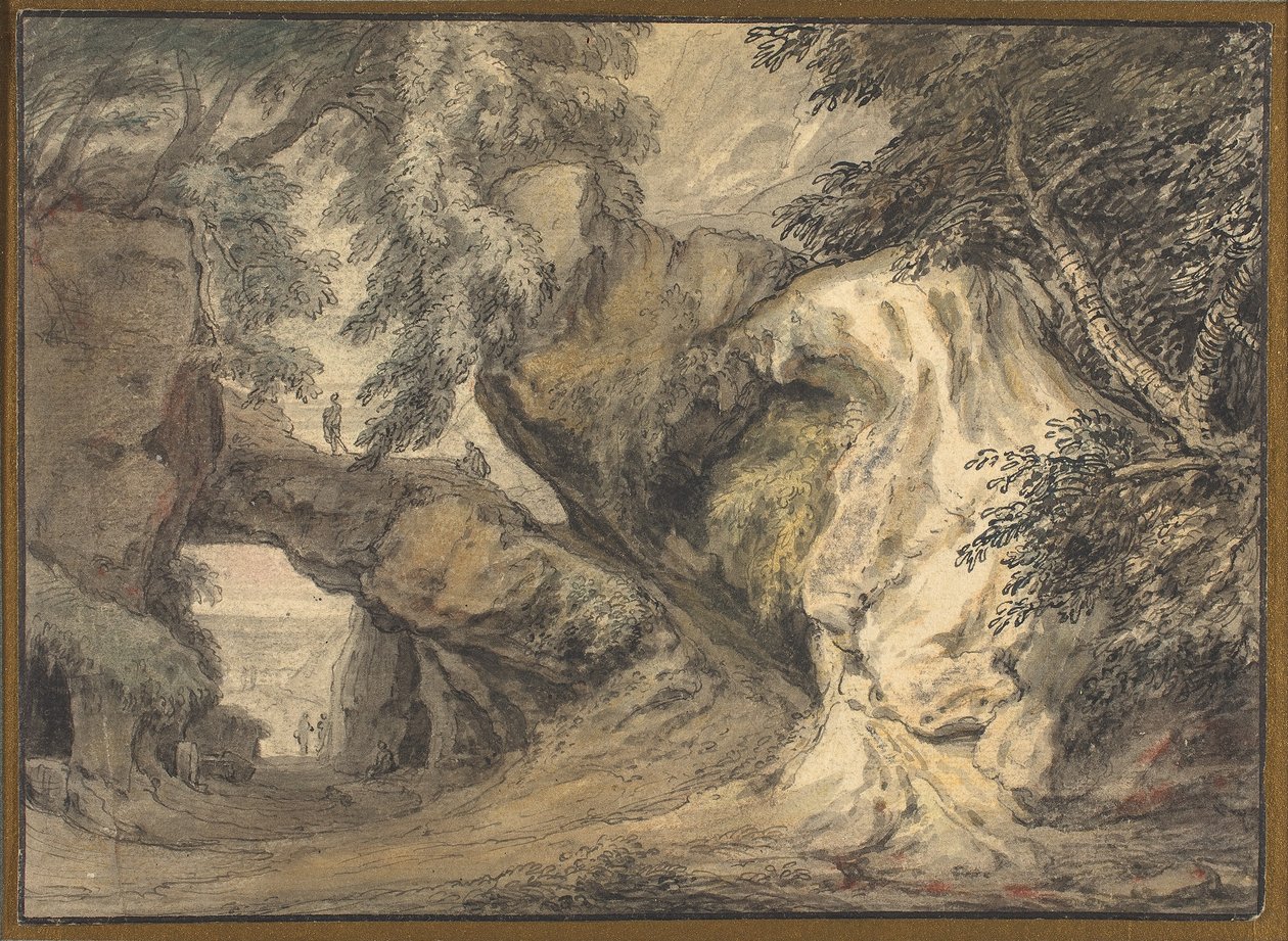 Landschaft mit einem natürlichen Bogen von Abraham Genoels II
