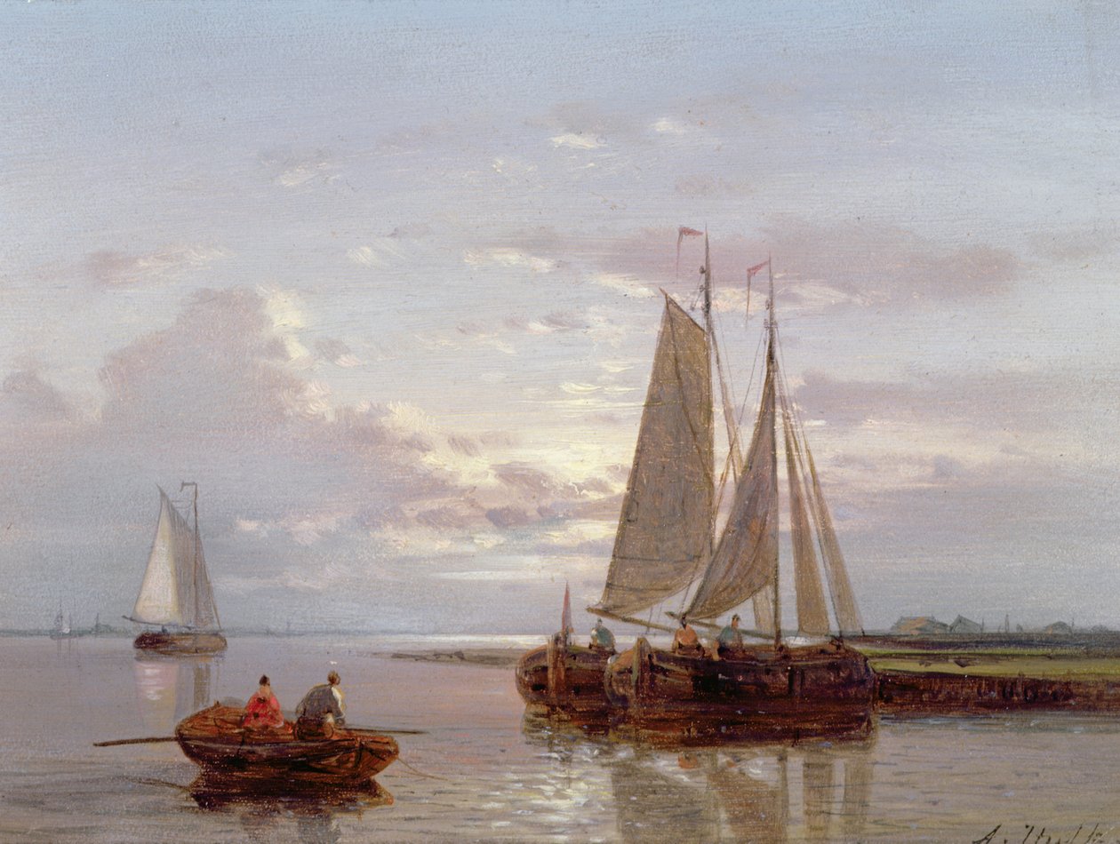 Boote auf der Schelde von Abraham Hulk