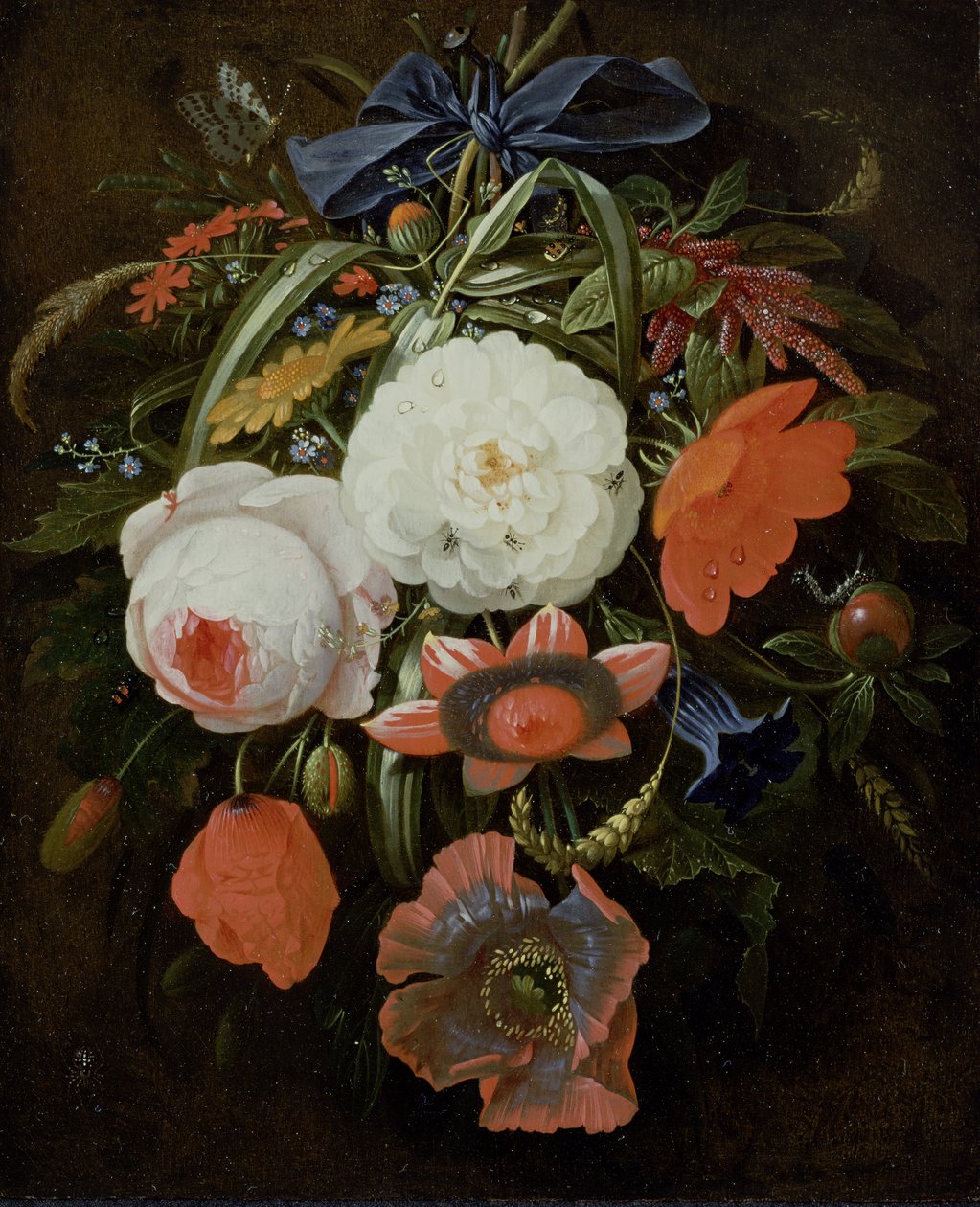 Stillleben mit hängenden Blumen von Abraham Mignon