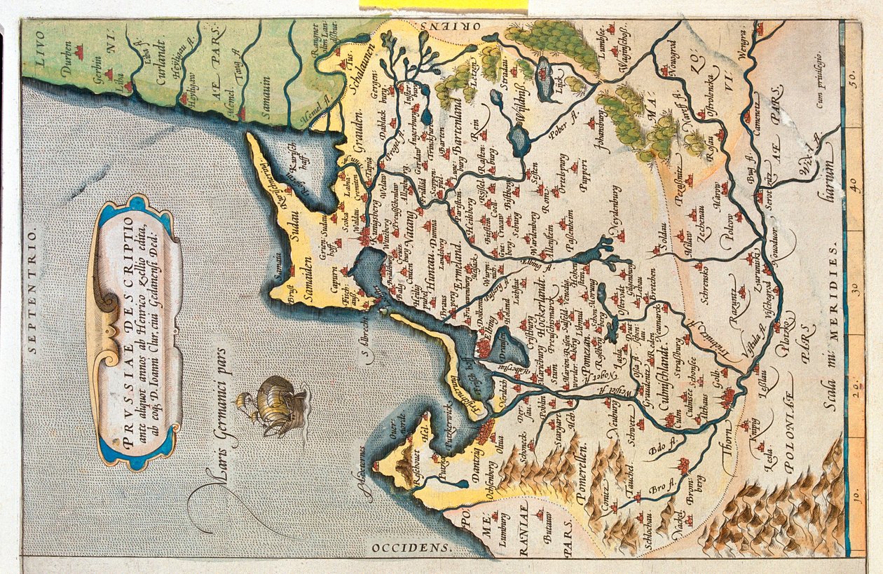 Nordostpolen, Russland, Litauen von Abraham Ortelius