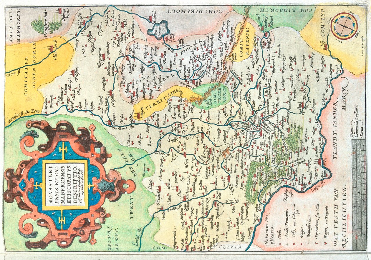 Bundesland: Nordrhein-Westfalen, Niedersachsen , Deutschland von Abraham Ortelius