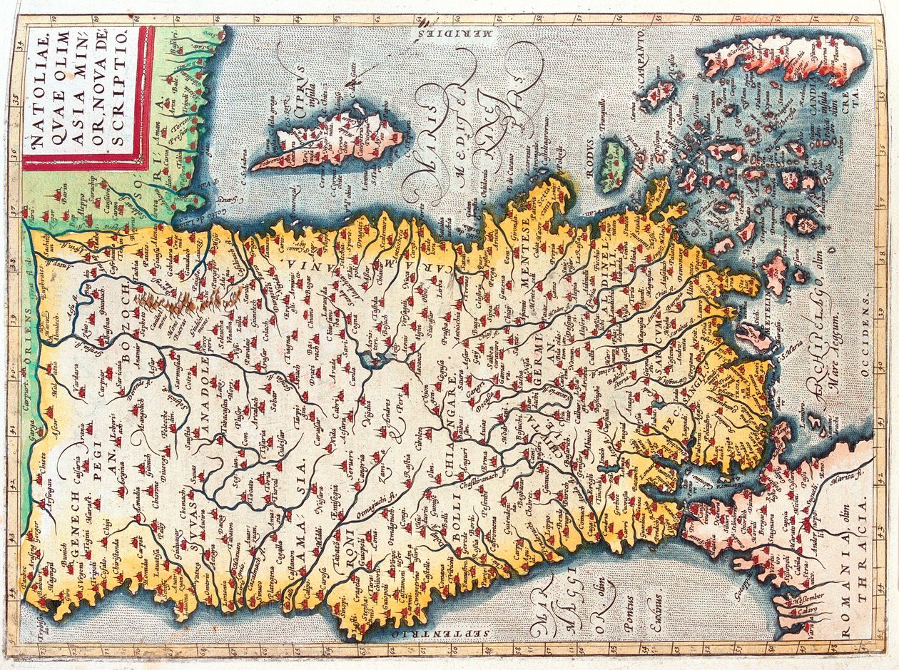 Türkei, Zypern von Abraham Ortelius
