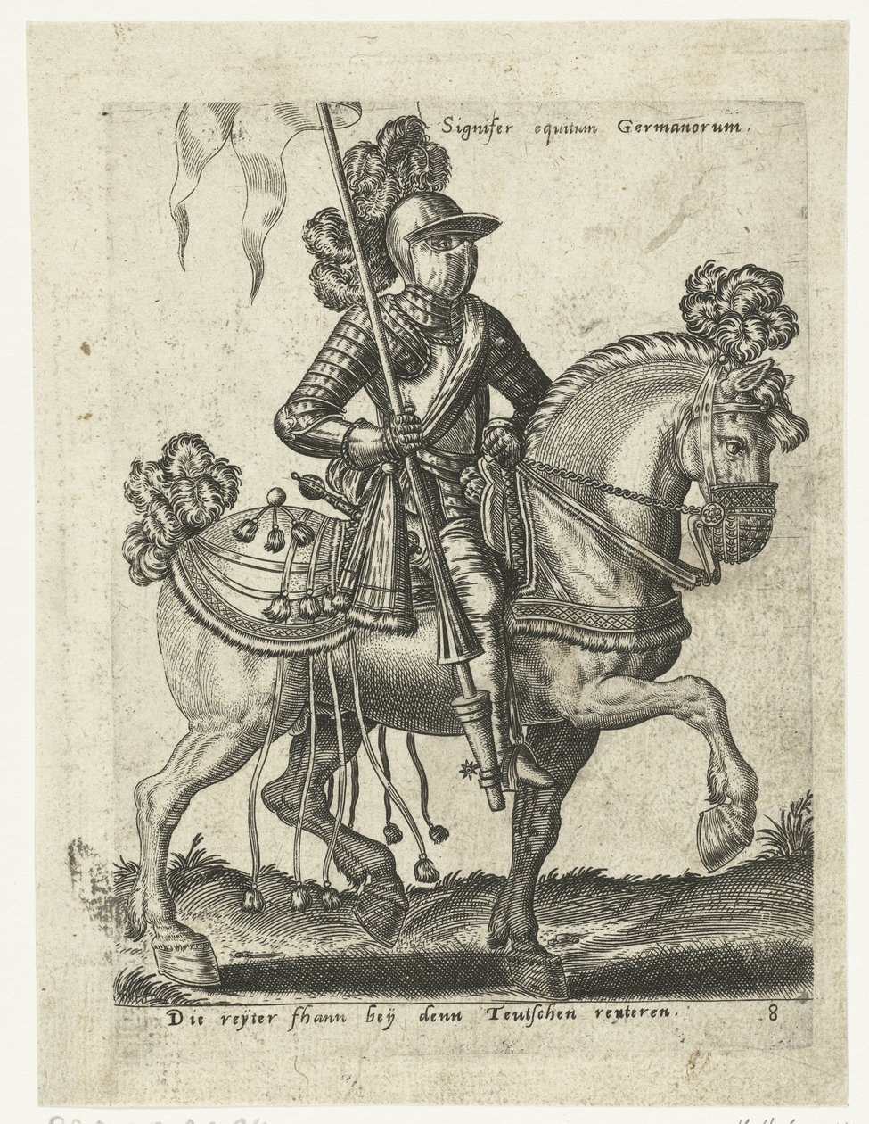Deutscher Reiter in Rüstung von Abraham de Bruyn (attributed to)
