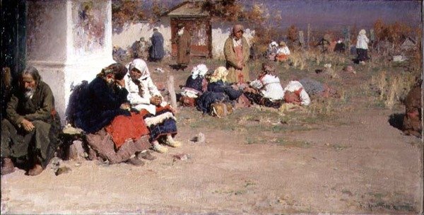 Radonice vor der Messe von Abram Efimovich Arkhipov