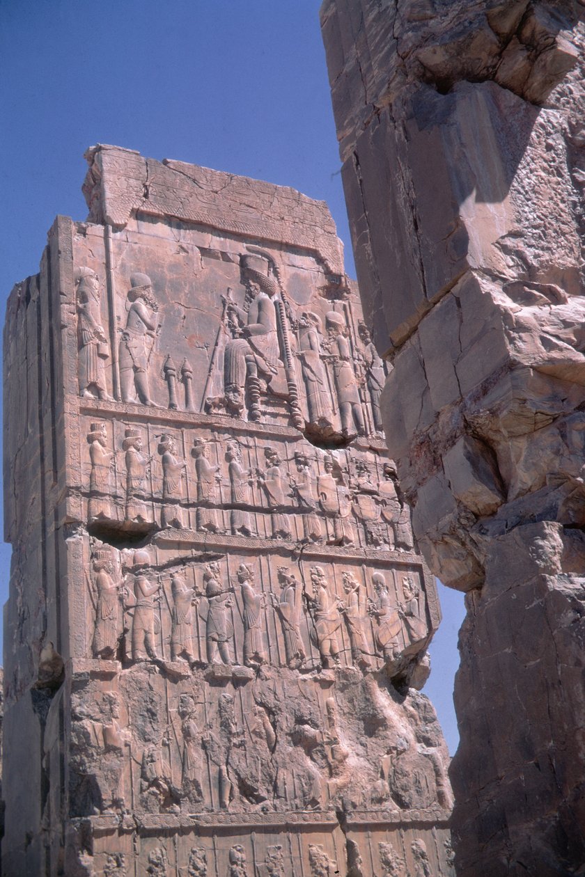 Pfeilerrelief aus dem Palast des Darius, Persepolis, Iran von Achaemenid