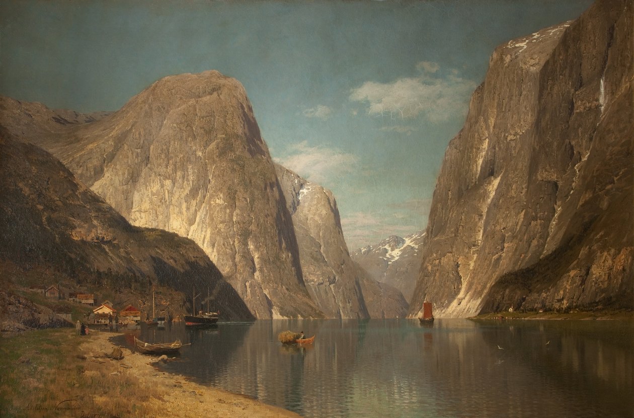 Am Sognefjord, nahe Gudangen, 1876 von Adelsteen Normann