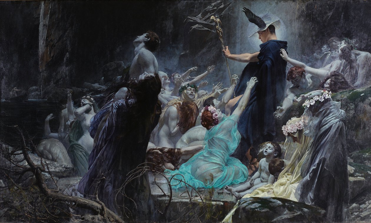 Die Seelen am Acheron von Adolf Hiremy Hirschl