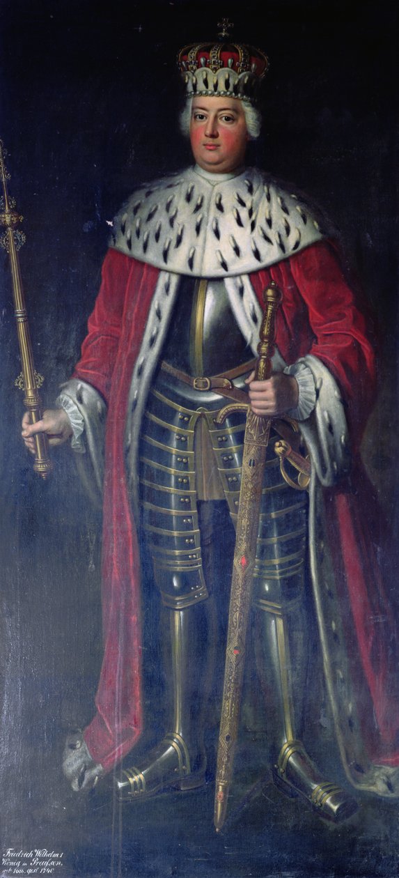 Friedrich Wilhelm I., König von Preußen in seiner Regalia von Adolph Menzel