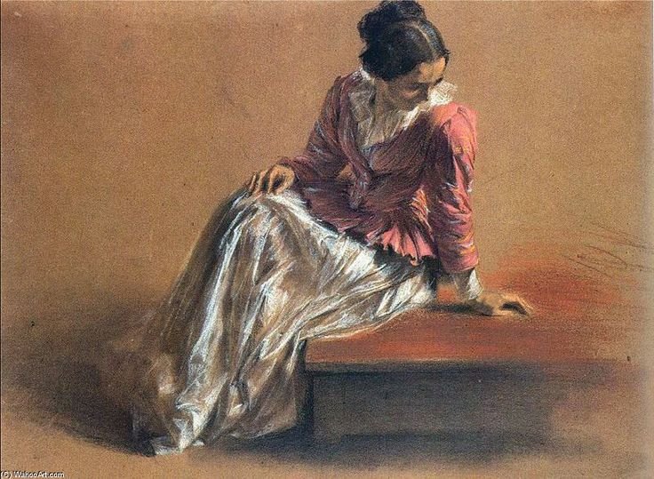 Sitzende Frau von Adolph Menzel