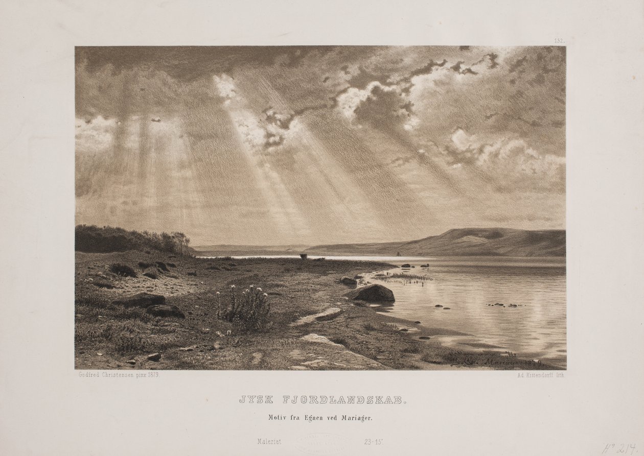Jütländische Fjordlandschaft von Johan Adolph Kittendorff