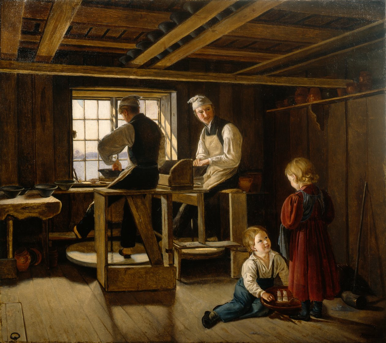 Eine Töpferwerkstatt von Adolph Tidemand