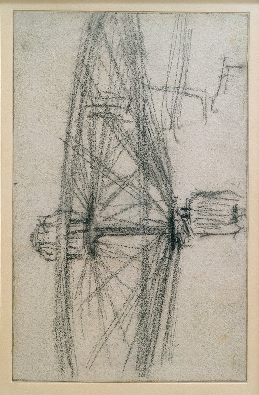Rad in Bewegung von Adolph Menzel