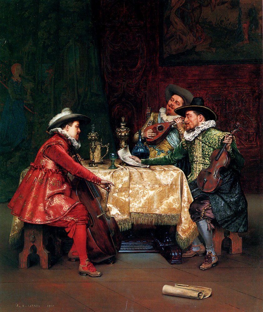 Die Probe von Adolphe Alexandre Lesrel