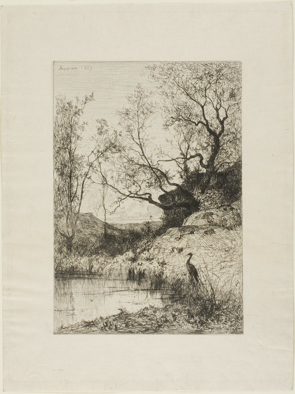 Ein Teich in der Nähe von Roussillon von Adolphe Appian