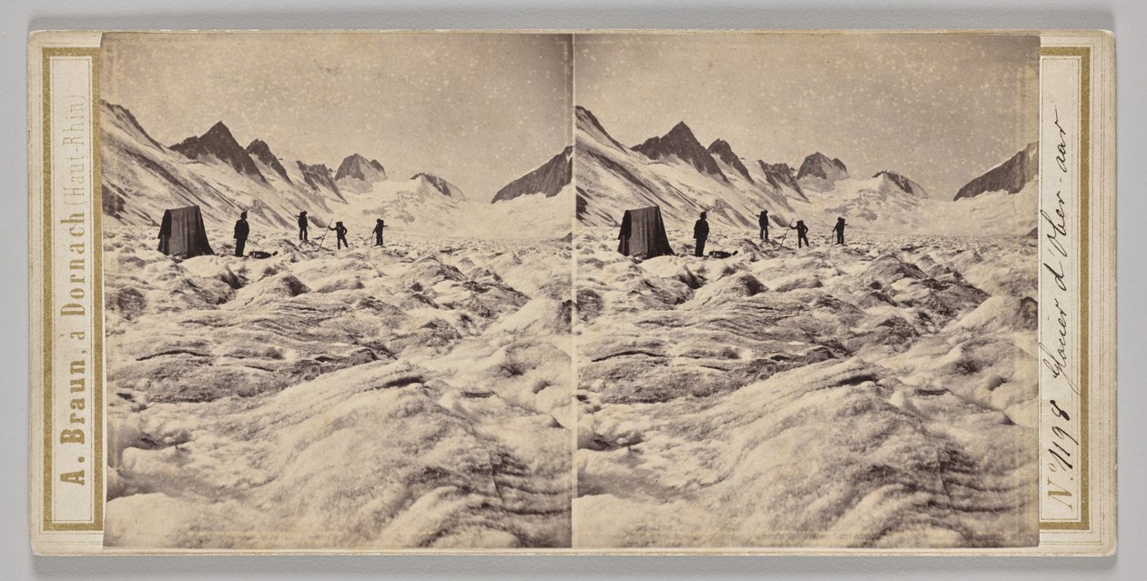 Nr. 1198 Gletscher von Oberaar von Adolphe Braun