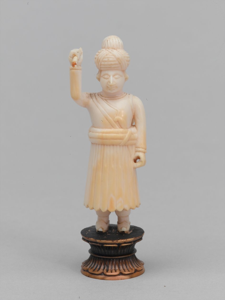 Schwarzer Bauer, Schachfigur, Indien von Adolphe Gusman