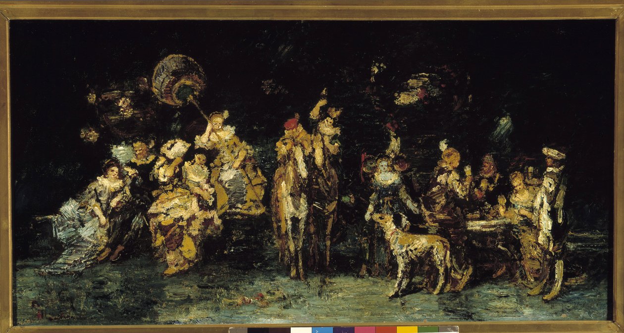 Nachtfest in einem Park von Adolphe Joseph Thomas Monticelli